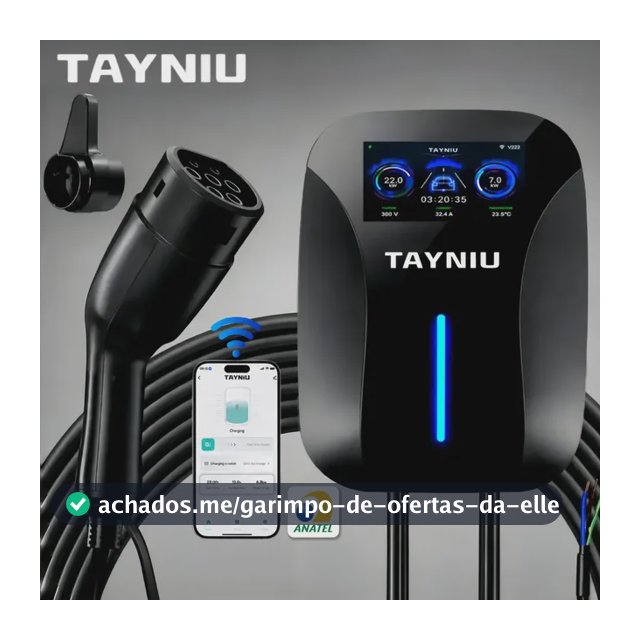 Carregador Veículo Wall Box para Elétrico carro TAYNIU Boltmini 7kW IP66 com Wi-Fi e App Operação inteligente, Tipo 2 32A proteção Para Carro BYD Dolphin Song Geely General Volvo GWM Jaecoo Zeekr