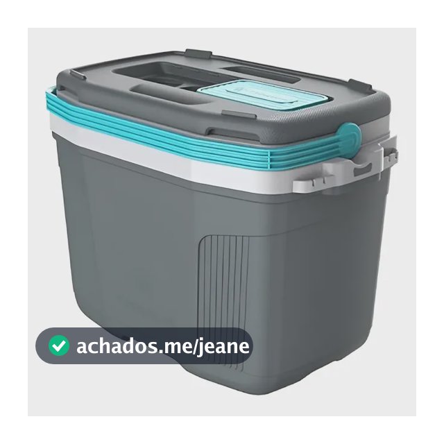 Caixa Térmica Cooler Com Alça Suv 20l Cinza E Azul Termolar Cinza