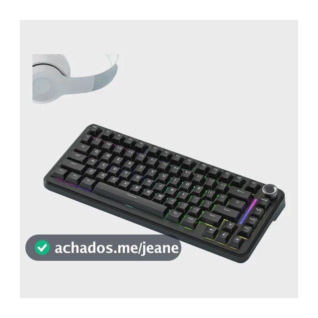 F75 75% Wireless Mechanical Keyboard Preto