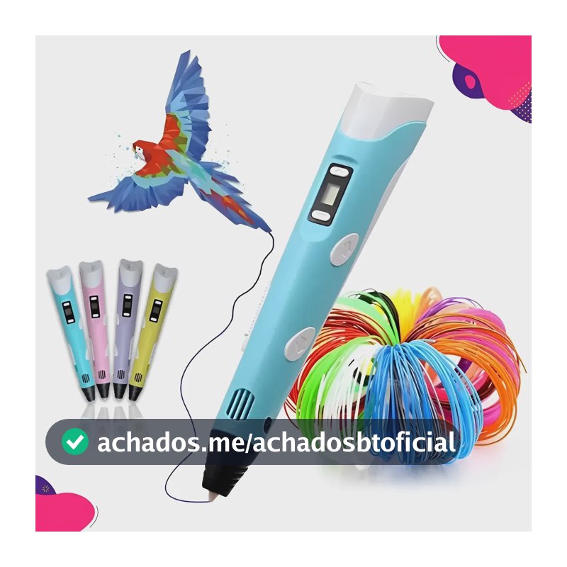 Caneta 3d Impressora Profissional + Refil Filamento + Usb