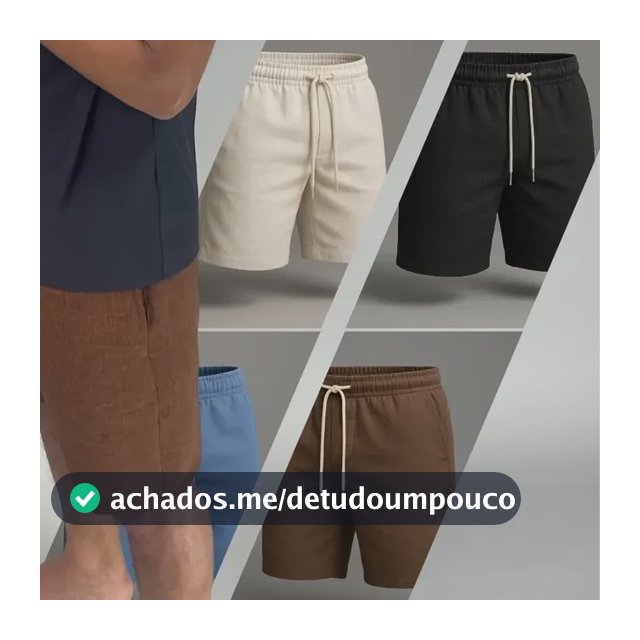 Shorts Linho Masculino Premium Bermuda Mauricinho Praia