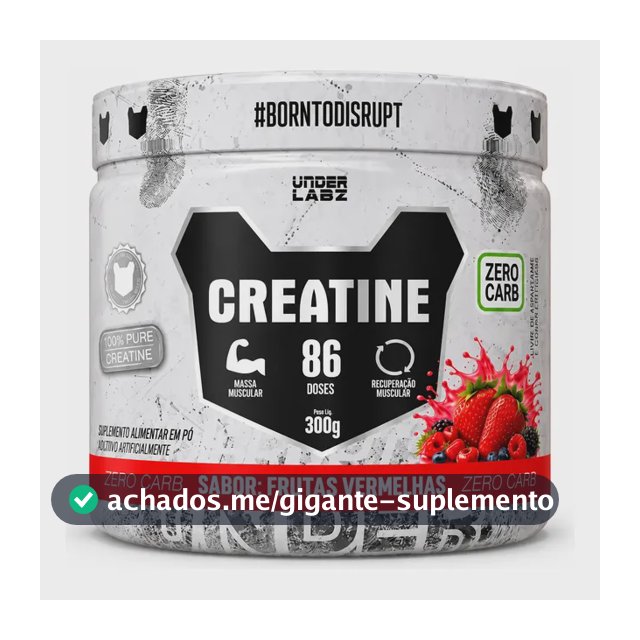 Creatina Zero Carb De Frutas Vermelhas Under Labz, 300g Frutas Vermelhas