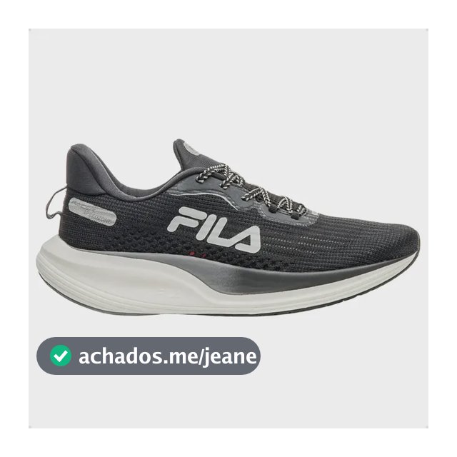 Tênis Fila Racer Speedzone Unissex Esporte Corrida Caminhada Preto Liso 37 Br