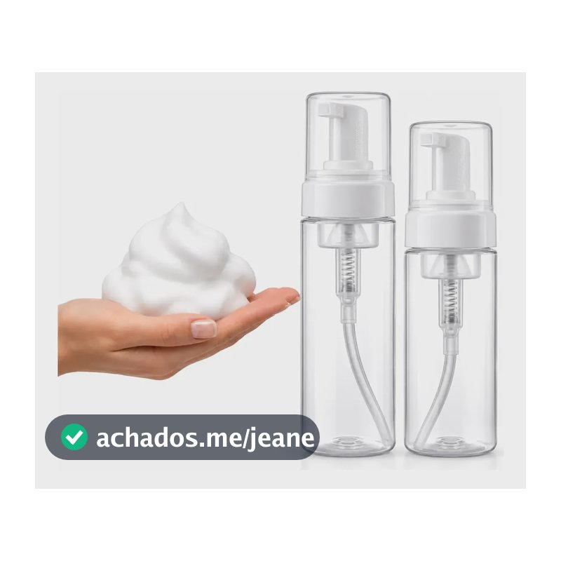 Kit Frasco Pump Espumador 100/150ml Higiene Facial Cílios