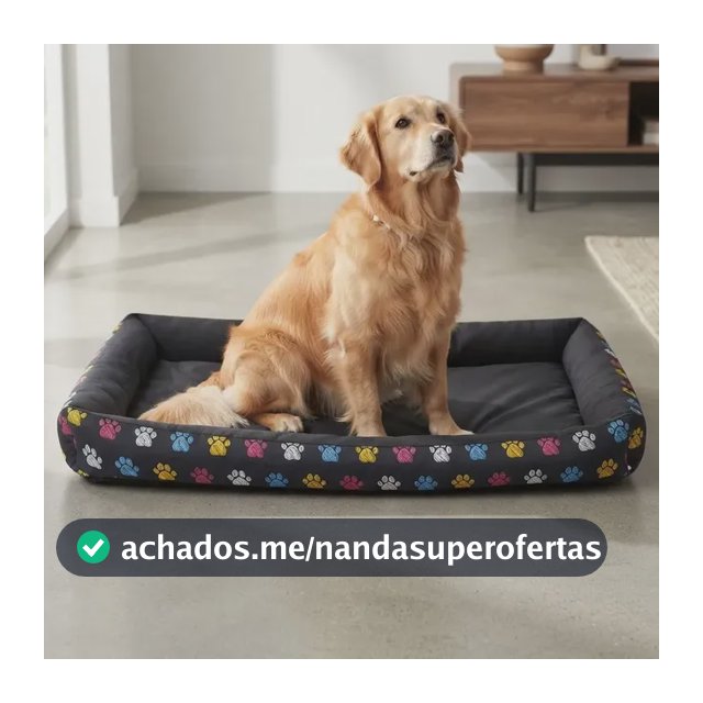 Cama Pet Extra Grande Xg 100x70 Cachorro Lavável Com Zíper