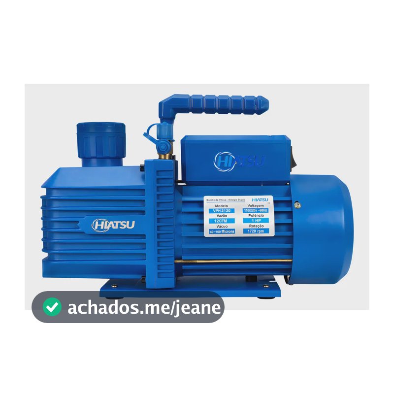 Bomba De Vácuo 12cfm Duplo Estágio Hiatsu Valvula Ballast 110-220v/50-60hz