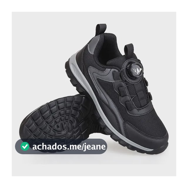 Tênis Esportivo Masculino Com Sistema De Amarração Rápida Com Disco Black Liso 9 Us