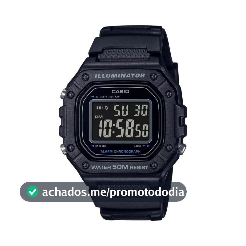 Relogio Casio Masculinoo Standar W-218h-1bvdf