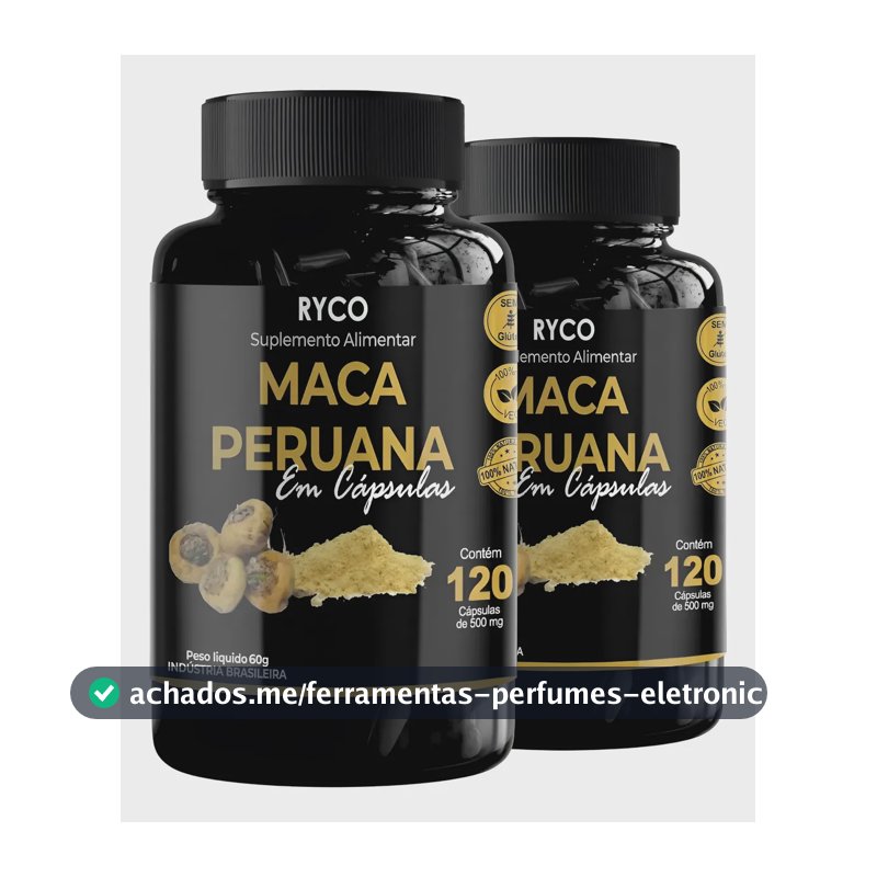 2x Maca Peruana 120 Cápsulas Original- Envio Já Sem Sabor