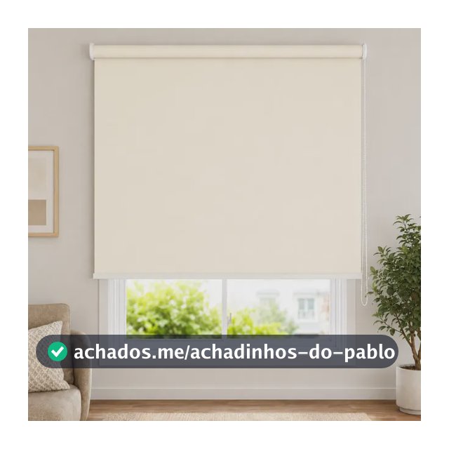 Cortina Rolô Blackout 1,60x1,60 Quarto Bege
