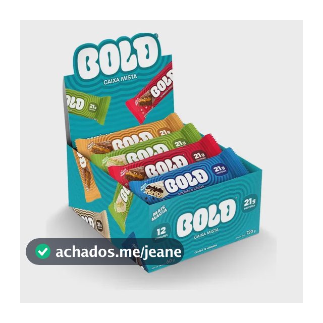Barra de proteína Bold Snacks Bold Caixa Mista sabor Mix x 720g 12 un