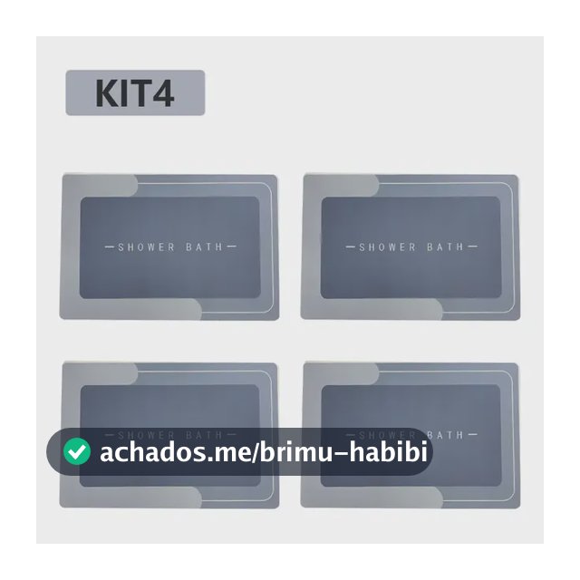 Kit4 Tapetes Para Banheiro Tapete Mágico Ultra  Para Absorçã