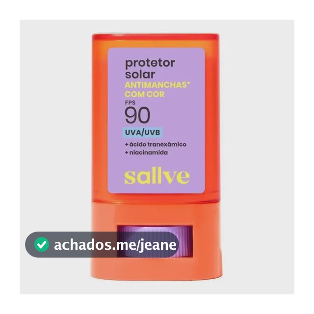 Protetor Solar Bastão Fps90 Com Cor 3 15g Sallve
