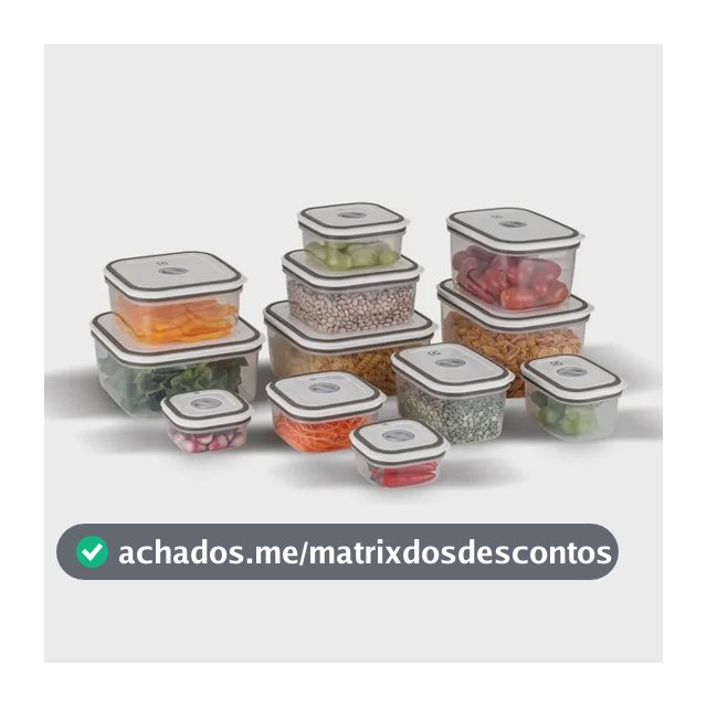 Electrolux Kit 12 Potes Herméticos de Plástico Retangulares