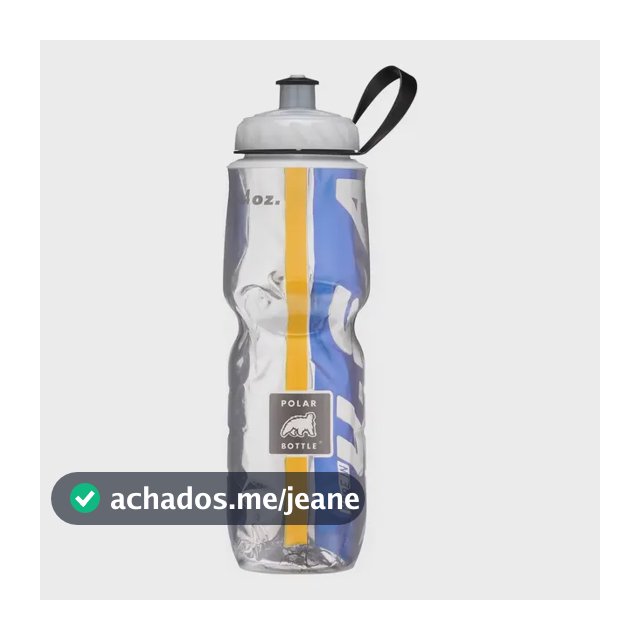 Garrafa Isotérmica Polar Bottle Classic 710ml Diversas Bike Azul E Amarelo E Prata