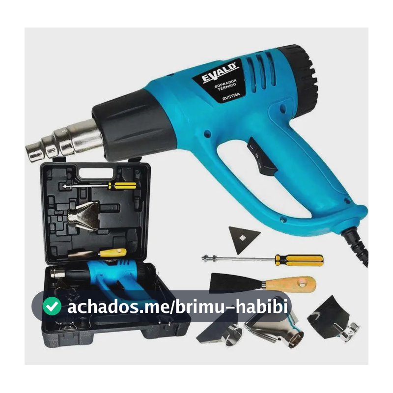 Soprador Térmico 2000w Kit Bicos Espatulas Maleta Evst Evald