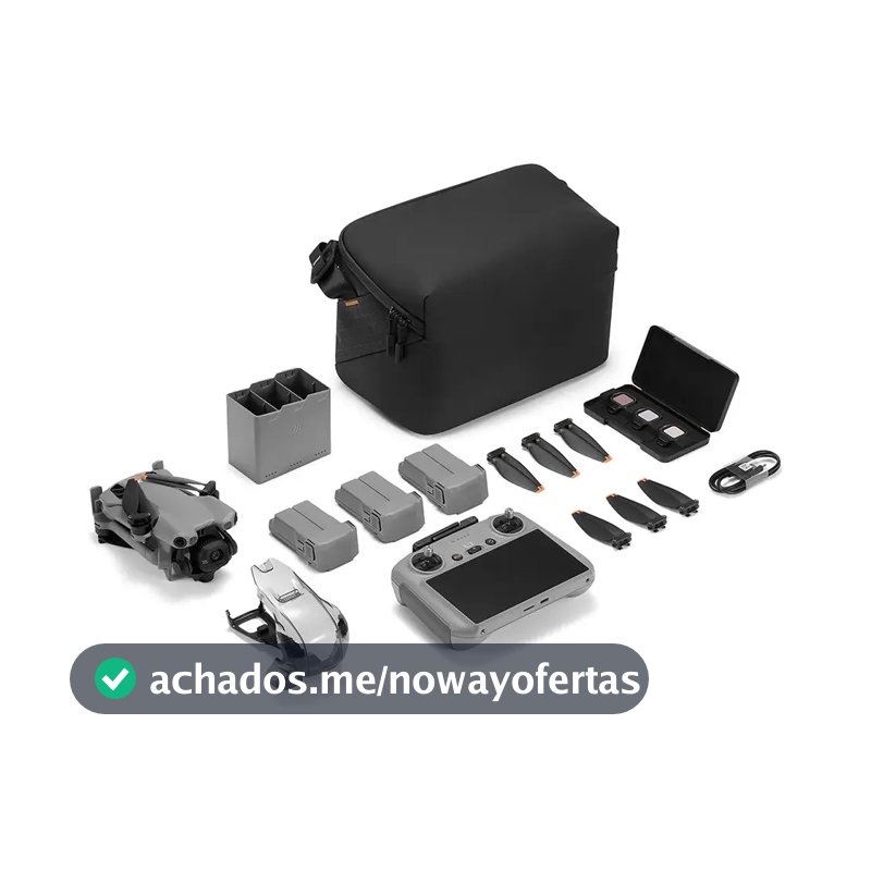 Drone Dji Mini 5 Pro Fly More Combo Plus 4K com controle Rc2 cinza