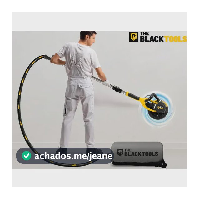 Lixadeira Teto E Parede Telescópica Profissional Com Led E Saco Coletor The Black Tools Btl750 750w