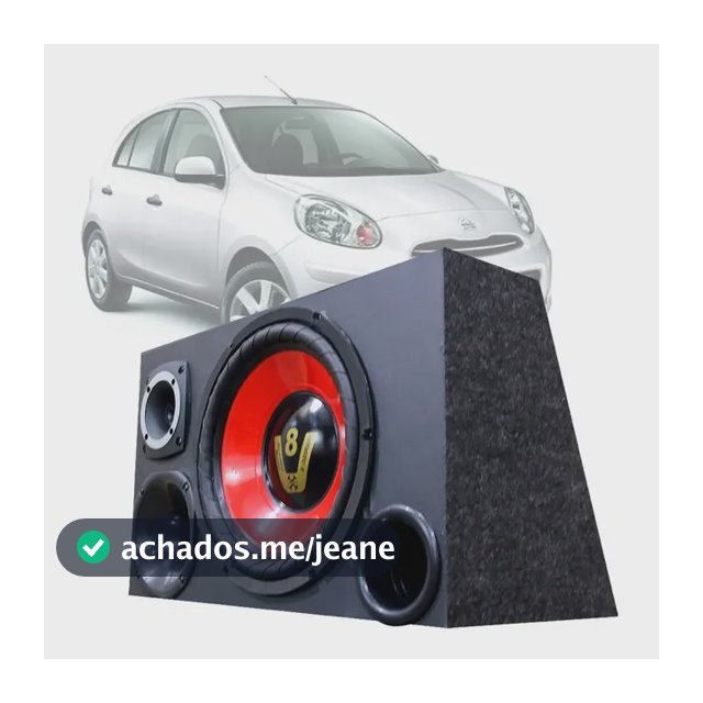 Caixa Som Automotivo Trio Completa Subwoofer Nissan March