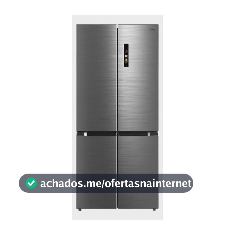 Geladeira Frost Free 4p 474l Inverter Smart Cor Inox Midea Cor Prateado