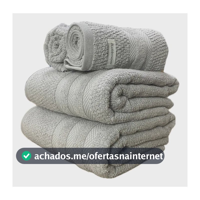 Jogo Toalha Banho Buddemeyer Vanilla Cor Cinza Extra Soft Algodão 4pçs