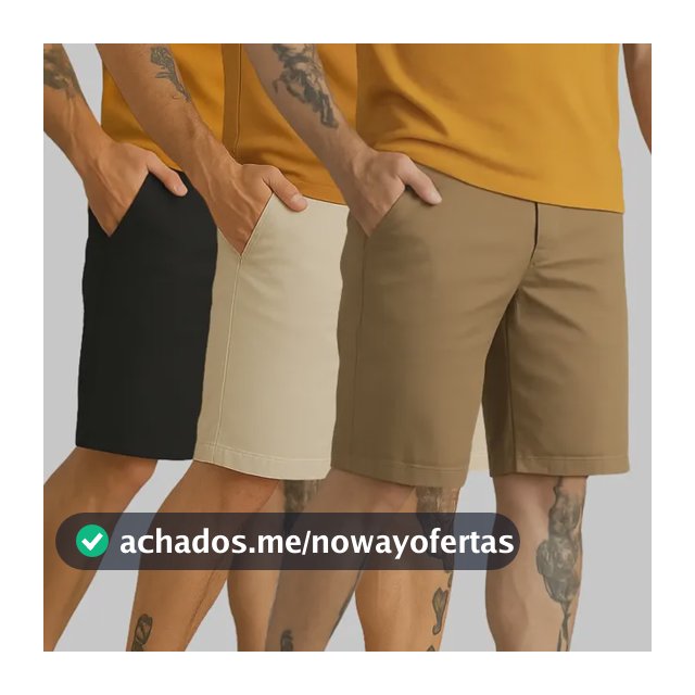 Kit 3 Bermuda Masculina Sarja Short Jeans Social Brim Lisa