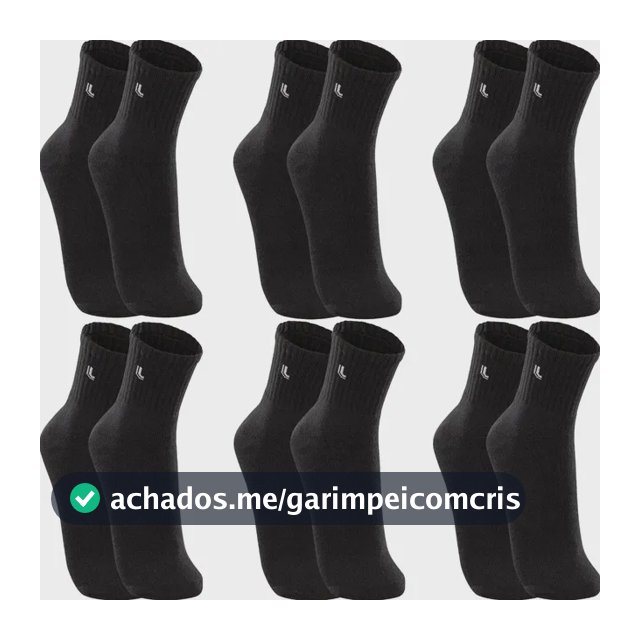 Kit 6 Pares Meias Lupo Cano Médio Esportivas Academia