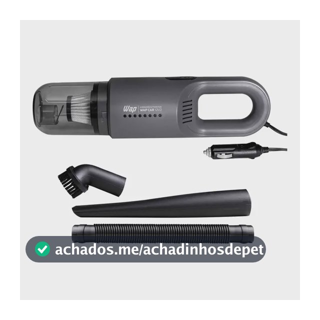 Aspirador Automotivo Portátil WAP CAR Filtro HEPA Cabo de 3,7m 180W 12V2