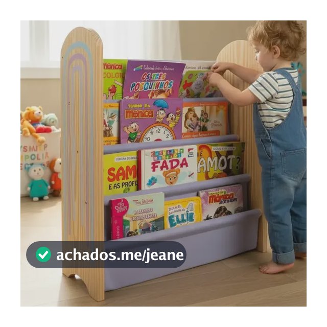 Estante Infantil Montessori Rack Porta Livro Arco-íris