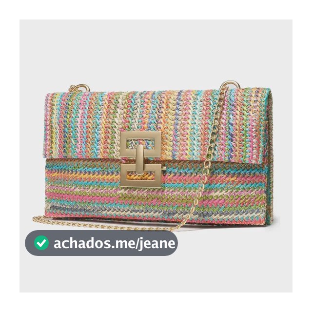 Bolsa De Palha Praia Feminina Bolsa Transversal Cor Bege
