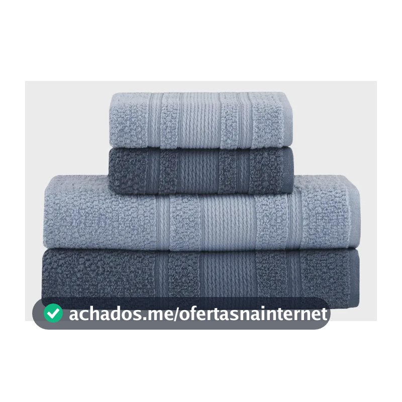 Jogo De Toalhas Buddemeyer Bella Extra Soft Banho 4 Peças Azul Claro/azul Marinho