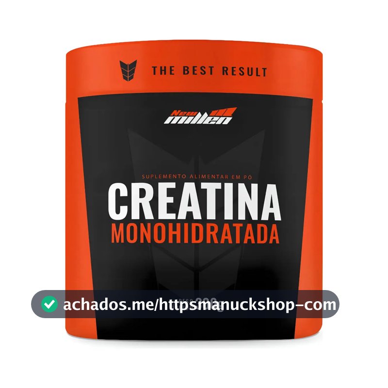 New Millen Creatina Monohidratada Pote 300gr Sabor Sem sabor