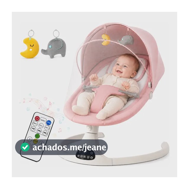 Cadeira De Descanso Balanço Bebê Elétrica Musical Bluetooth