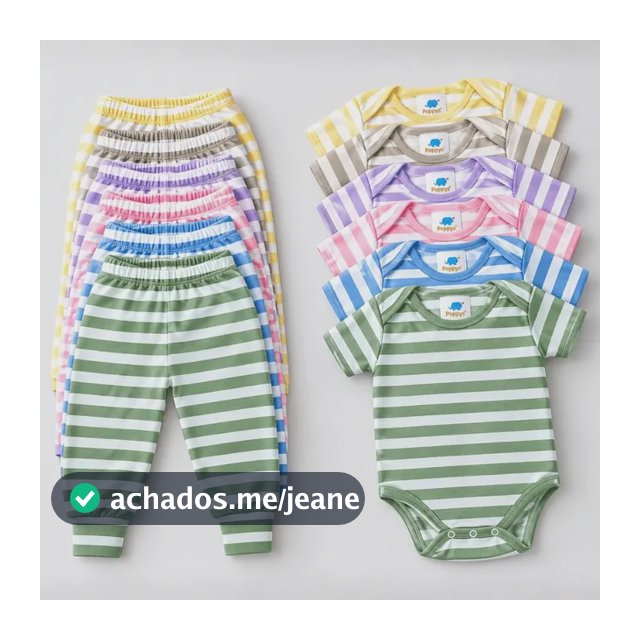 Kit 10 Peças Roupas Bebê Body M. Curta E Mijão Menino Menina