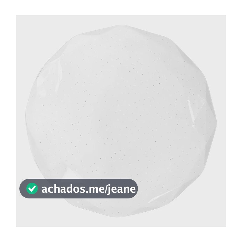 Luminaria Plafon Redondo De Sobrepor Efeito Estrelado 26cm Branco