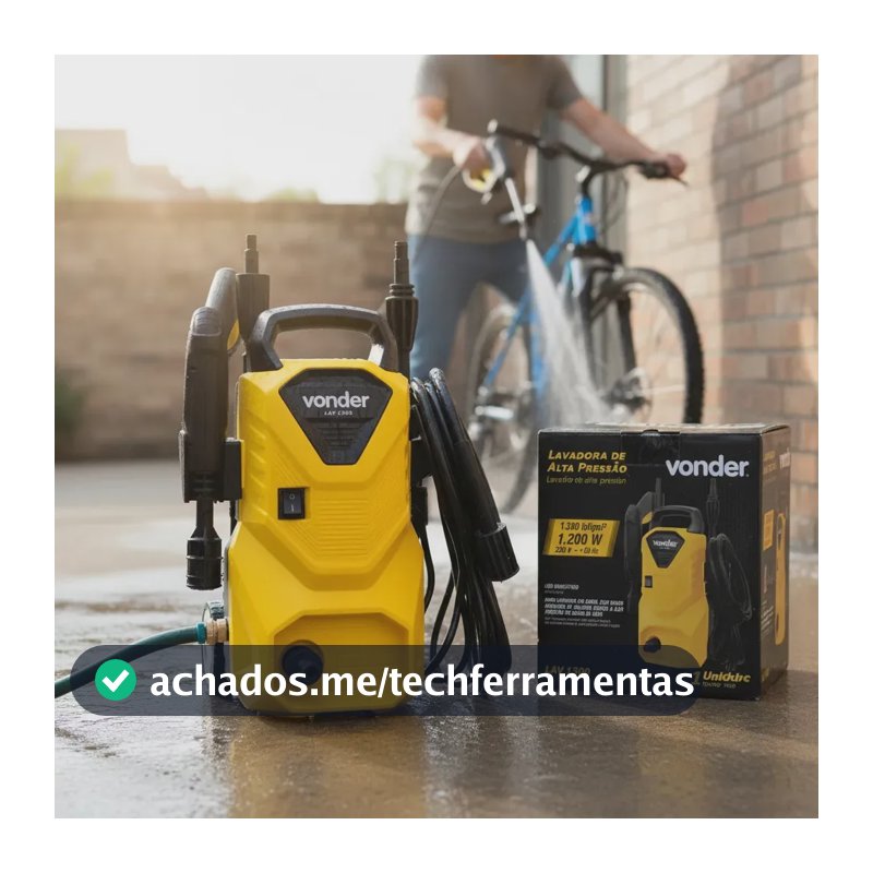 Lavadora De Alta Pressão Vonder Leve Lav 1300 90bar - Cor Amarelo-Preto Frequência 60 Hz