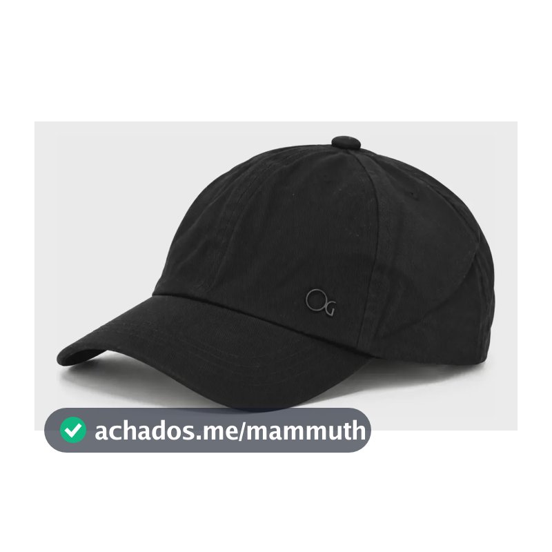 Boné Ogochi Básico Algodão Aba Curva Masculino Premium Preto Único Liso