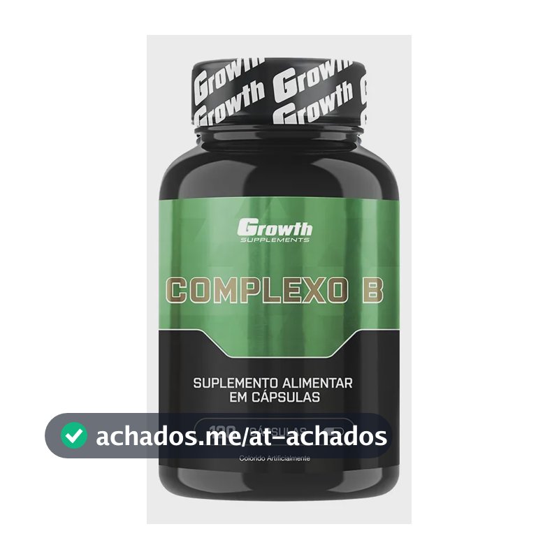 Vitamina Complexo B 120 Cápsulas Growth Supplements