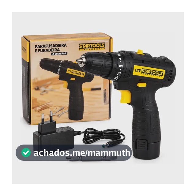 Parafusadeira Furadeira 12v Bateria Recarregável Startools