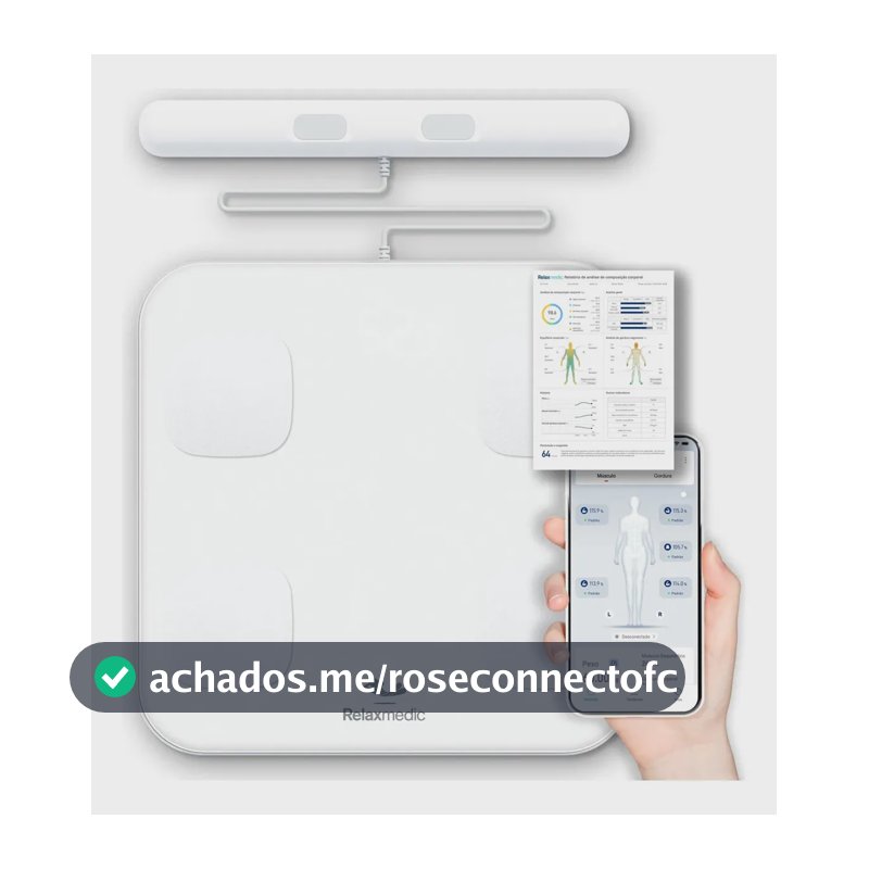 Balança De Bioimpedância Profissional 8 Sensores Digital App - Relaxmedic