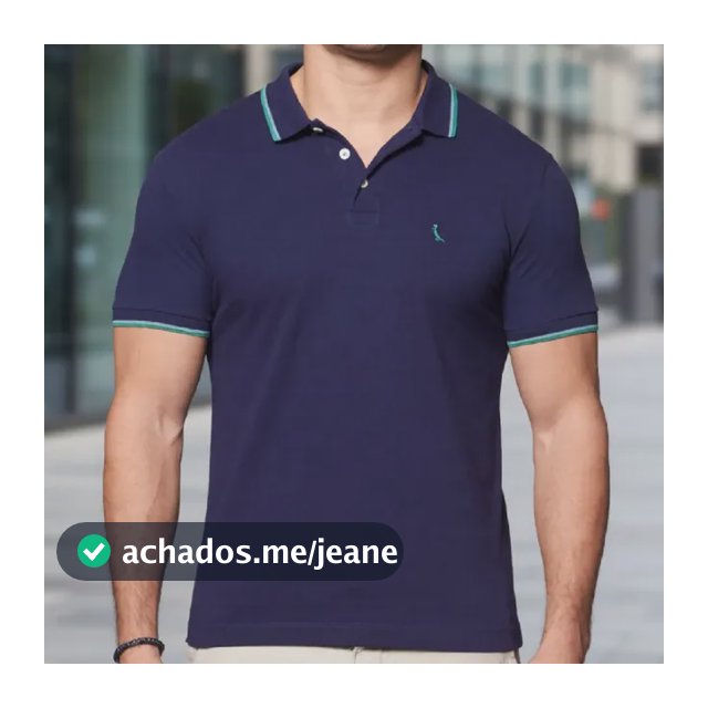 Masculina Reserva Polo Básica Friso Duplo Marinho Liso M