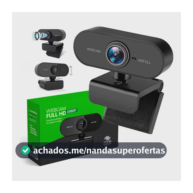 Webcam Camera Full Hd Zoom 1080p 360 Graus Videoconferencia Streamcam Web Cam Entrada Usb 2.0 Com Microfone- GoodVision