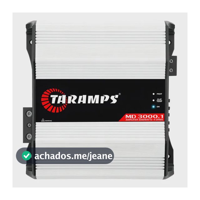 Amplificador Taramps MD 3000.1 Mono 3000W RMS para Som Automotivo