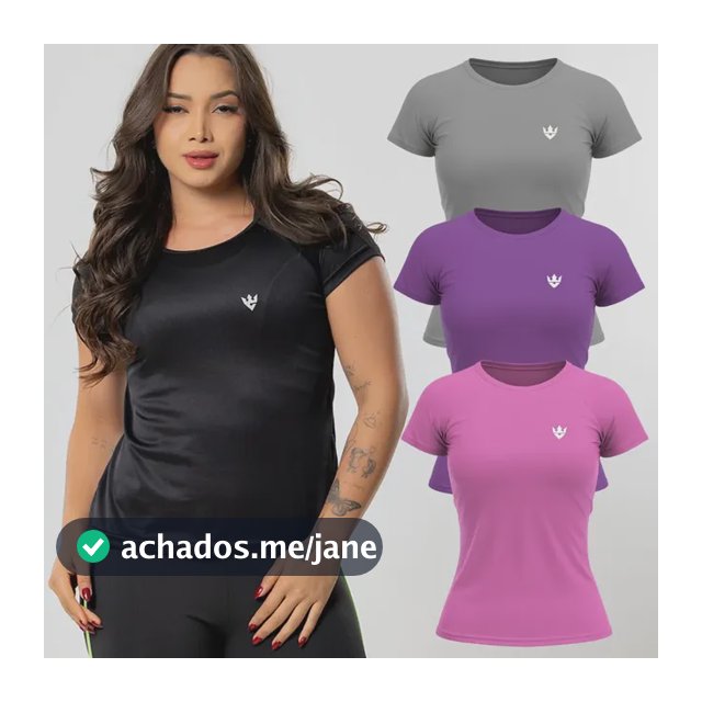 Kit 4 Blusas Feminina Fitness Dry Fit  Camiseta Academia