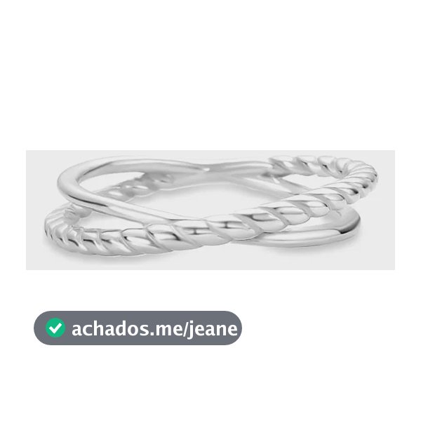 Anel Life Trançado Em Prata 925 16