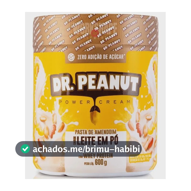 Dr. Peanut Pasta De Amendoim Do C Whey Isolado 600g Sabor Leite Em Pó