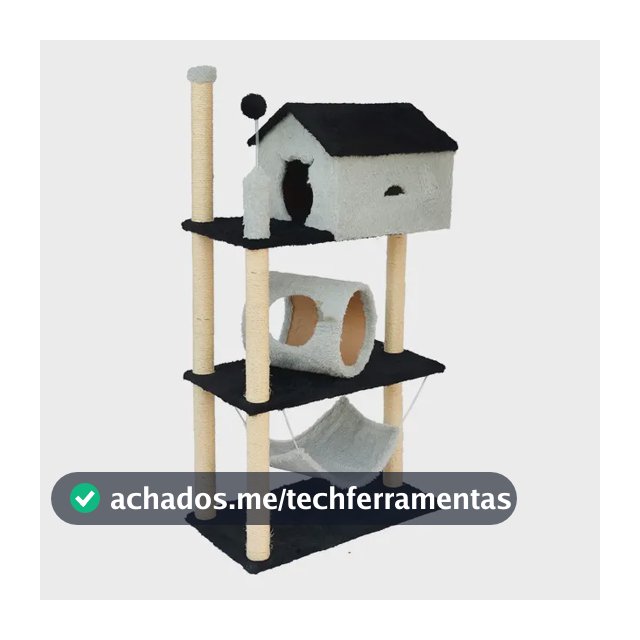 Arranhador Gato 3 Andares Casa Com Rede Playground Tunel
