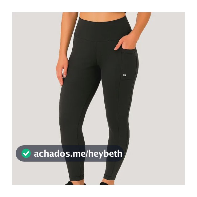 Calça Legging Feminina C Bolsos Zero Transparência Cós Alto