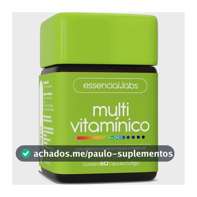 MULTIVITAMINICO de A a ZINCO - Polivitamínico com Fórmula Avançada e Concentrada - 60 cápsulas Softgel