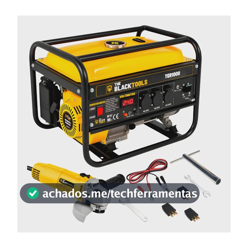 Gerador Energia Gasolina 3.75 Kva 196cc Lixadeira Angular